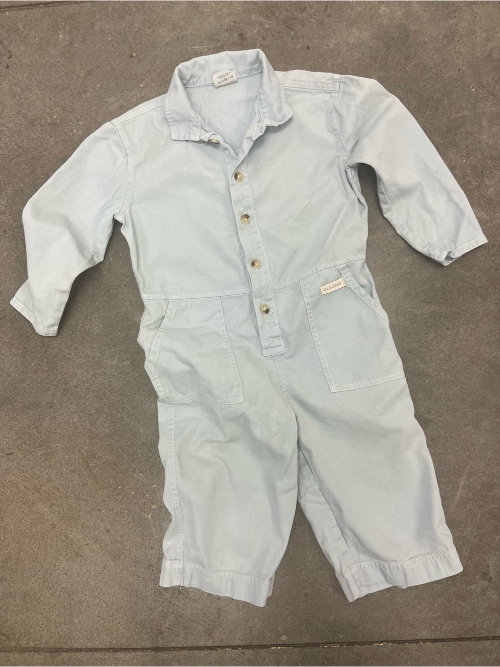 Kids Light Blue Utility Jumpsuit by Unknown Brand